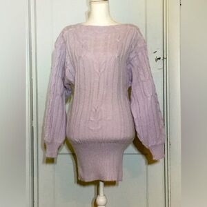 Escada Women's Mohair Cable Knit Sweater - Lilac